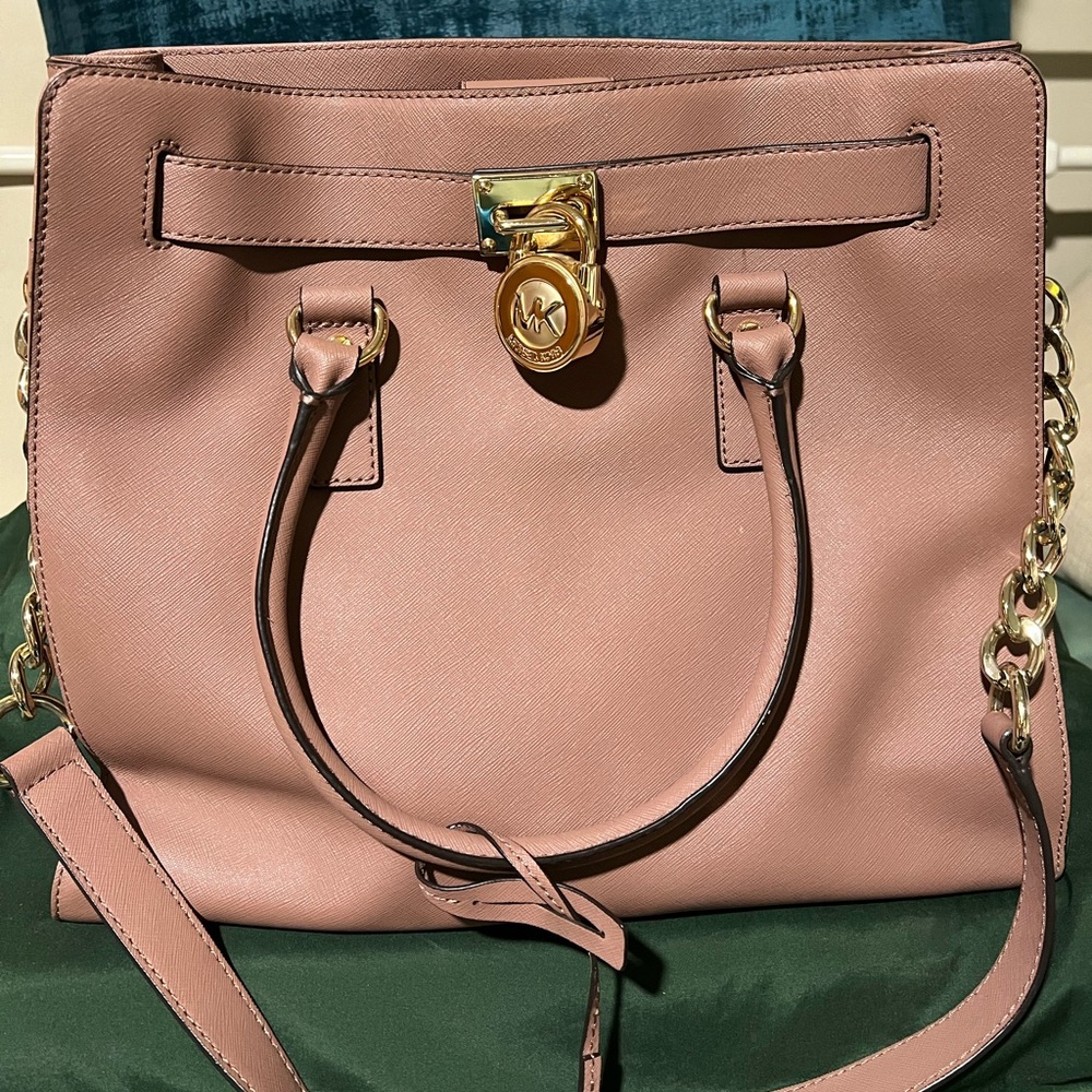 Michael Kors Hamilton Satchel - dusty rose